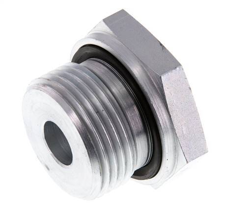 G 1'' x G 1/4'' M/F Verzinkt Stalen Neusstuk 400 Bar - Hydrauliek