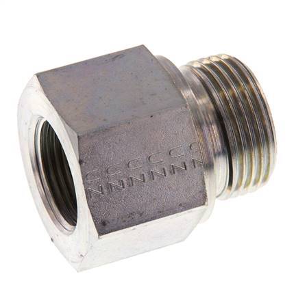 G 1'' x G 3/4'' M/F Verzinkt Stalen Neusstuk 400 Bar - Hydrauliek