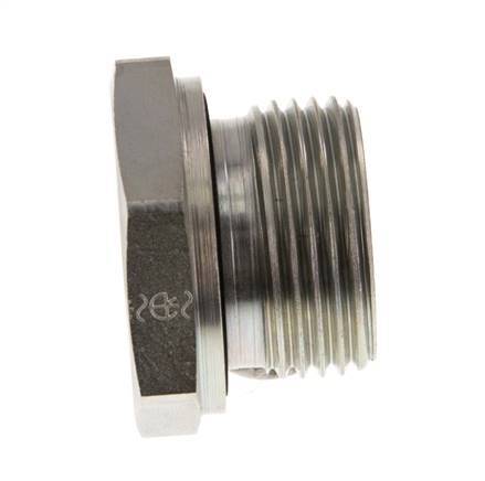 G 1'' x G 3/8'' M/F Verzinkt Stalen Neusstuk 400 Bar - Hydrauliek