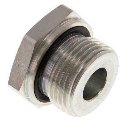 G 1'' x G 3/8'' M/F Verzinkt Stalen Neusstuk 400 Bar - Hydrauliek