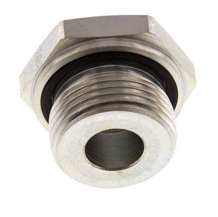 G 1'' x G 3/8'' M/F Verzinkt Stalen Neusstuk 400 Bar - Hydrauliek