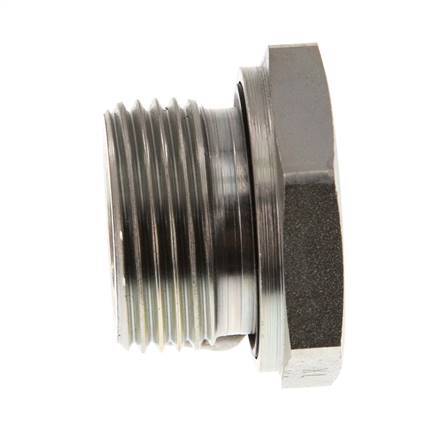 G 1'' x G 3/8'' M/F Verzinkt Stalen Neusstuk 400 Bar - Hydrauliek