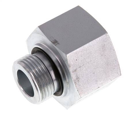 G 1'' x G 1 1/4'' M/F Zinc plated Steel Reducing Adapter 400 Bar - Hydraulic