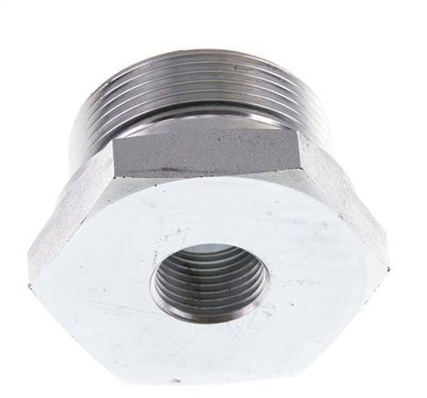 G 1 1/2'' x G 1/2'' M/F Verzinkt Stalen Neusstuk 315 Bar - Hydrauliek