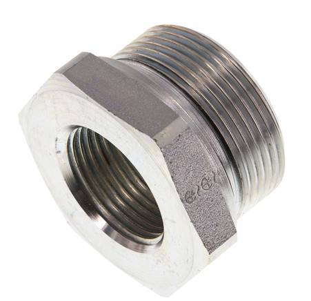 G 1 1/2'' x G 1'' M/F Verzinkt Stalen Neusstuk 315 Bar - Hydrauliek