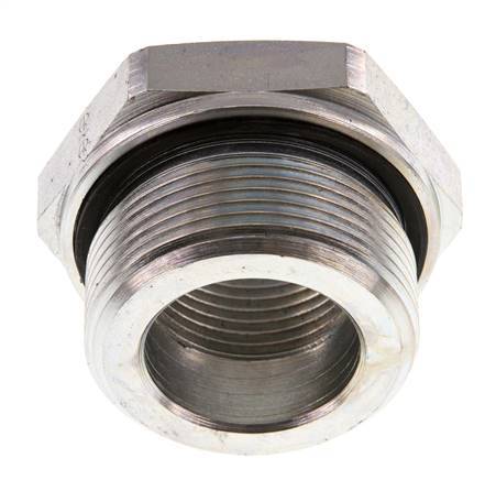 G 1 1/2'' x G 1'' M/F Verzinkt Stalen Neusstuk 315 Bar - Hydrauliek
