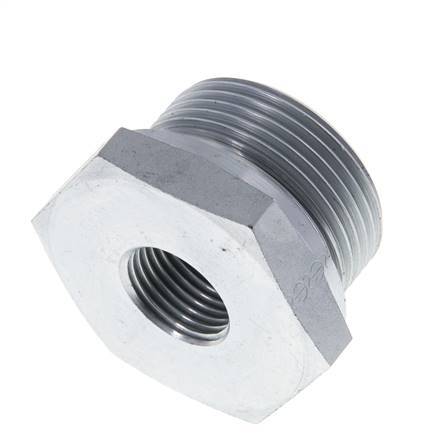 G 1 1/4'' x G 1/2'' M/F Verzinkt Stalen Neusstuk 400 Bar - Hydrauliek