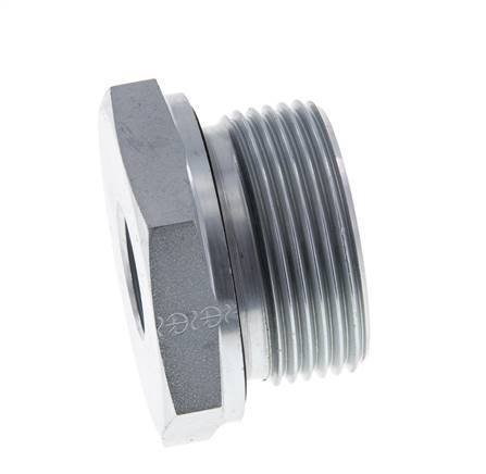 G 1 1/4'' x G 1/2'' M/F Verzinkt Stalen Neusstuk 400 Bar - Hydrauliek