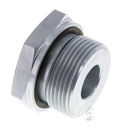 G 1 1/4'' x G 1/2'' M/F Verzinkt Stalen Neusstuk 400 Bar - Hydrauliek