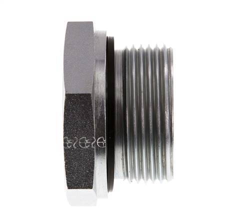 G 1 1/4'' x G 3/4'' M/F Zinc plated Steel Reducing Adapter 400 Bar - Hydraulic