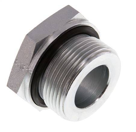 G 1 1/4'' x G 3/4'' M/F Zinc plated Steel Reducing Adapter 400 Bar - Hydraulic
