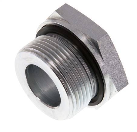 G 1 1/4'' x G 3/4'' M/F Zinc plated Steel Reducing Adapter 400 Bar - Hydraulic