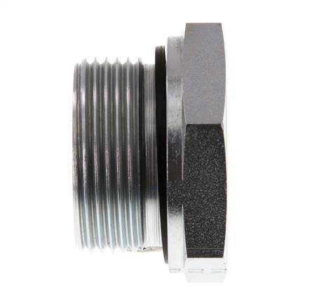 G 1 1/4'' x G 3/4'' M/F Zinc plated Steel Reducing Adapter 400 Bar - Hydraulic