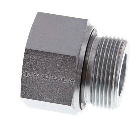 G 1 1/4'' x G 1'' M/F Zinc plated Steel Reducing Adapter 400 Bar - Hydraulic