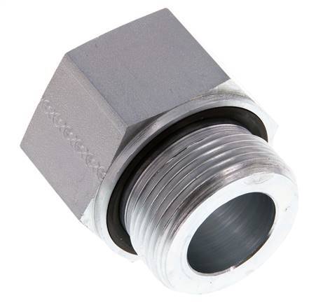 G 1 1/4'' x G 1'' M/F Zinc plated Steel Reducing Adapter 400 Bar - Hydraulic