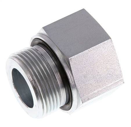 G 1 1/4'' x G 1'' M/F Zinc plated Steel Reducing Adapter 400 Bar - Hydraulic