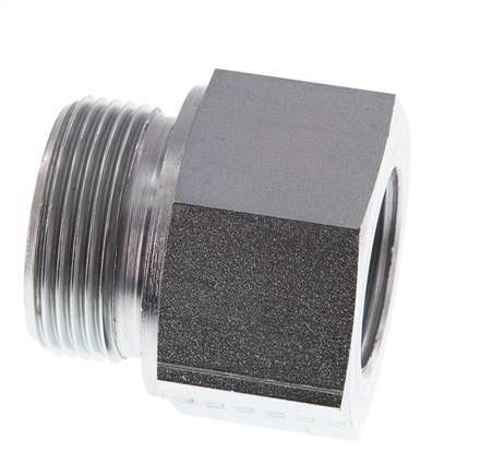 G 1 1/4'' x G 1'' M/F Zinc plated Steel Reducing Adapter 400 Bar - Hydraulic