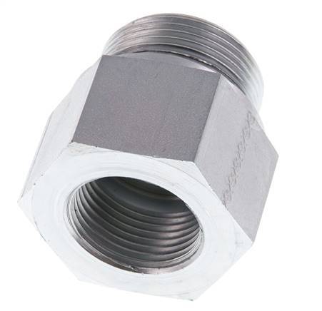 G 1 1/4'' x G 1'' M/F Zinc plated Steel Reducing Adapter 400 Bar - Hydraulic