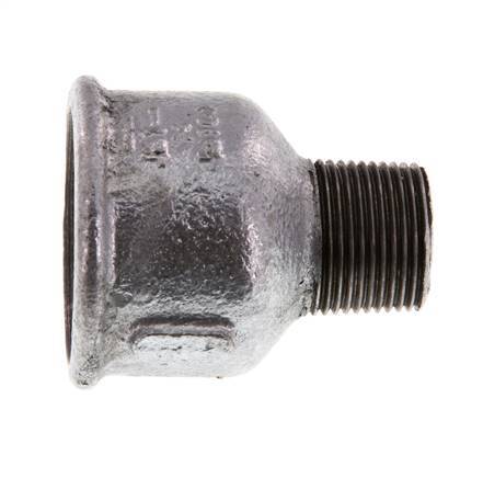 R 3/4'' x Rp 1 1/4'' M/F Zinc plated Cast iron Reducing Adapter 25 Bar