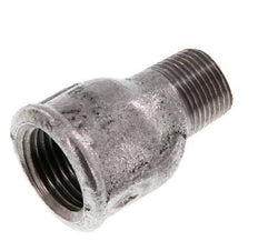 R 3/8'' x Rp 1/2'' M/F Zinc plated Cast iron Reducing Adapter 25 Bar [2 Pieces]