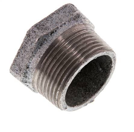 R 1 1/4'' x Rp 3/4'' M/F Zinc plated Cast iron Reducing Ring 25 Bar [2 Pieces]