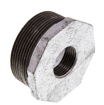 R 2'' x Rp 3/4'' M/F Zinc plated Cast iron Reducing Ring 25 Bar