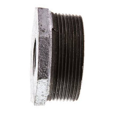 R 2'' x Rp 3/4'' M/F Verzinkt Gietijzeren Verloopring 25 Bar