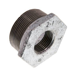 R 2'' x Rp 1'' M/F Verzinkt Gietijzeren Verloopring 25 Bar
