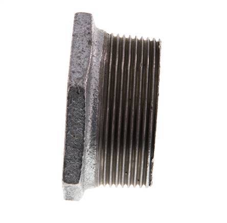 R 2'' x Rp 1'' M/F Verzinkt Gietijzeren Verloopring 25 Bar