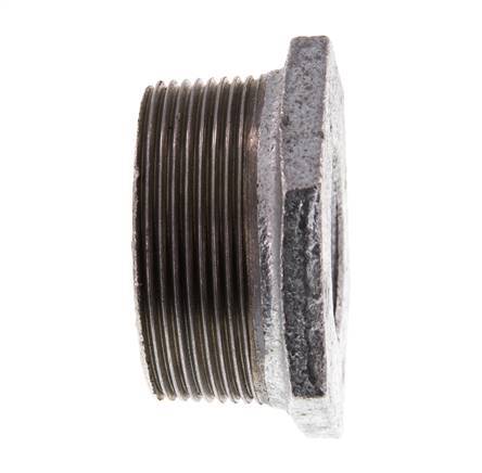 R 2'' x Rp 1'' M/F Verzinkt Gietijzeren Verloopring 25 Bar