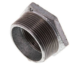 R 2'' x Rp 1 1/2'' M/F Verzinkt Gietijzeren Verloopring 25 Bar