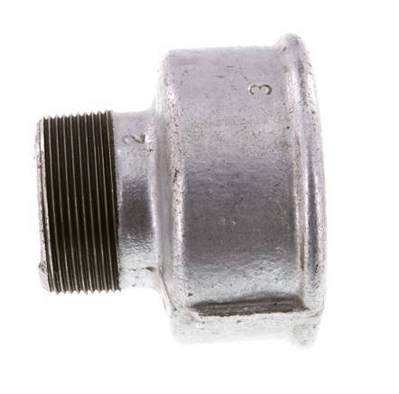 R 2'' x Rp 3'' M/F Zinc plated Cast iron Reducing Adapter 25 Bar