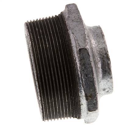 R 2 1/2'' x Rp 1 1/4'' M/F Verzinkt Gietijzeren Verloopring 25 Bar