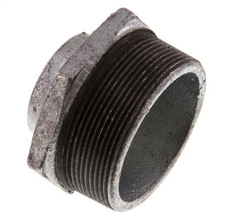 R 2 1/2'' x Rp 1 1/4'' M/F Verzinkt Gietijzeren Verloopring 25 Bar