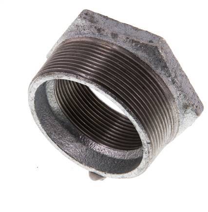 R 2 1/2'' x Rp 2'' M/F Verzinkt Gietijzeren Verloopring 25 Bar