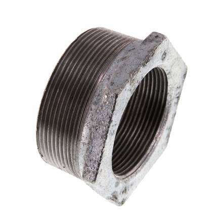 R 2 1/2'' x Rp 2'' M/F Verzinkt Gietijzeren Verloopring 25 Bar