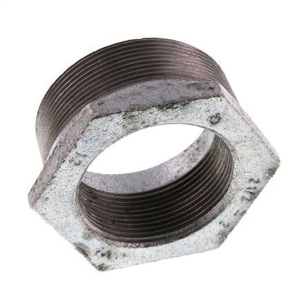 R 2 1/2'' x Rp 2'' M/F Verzinkt Gietijzeren Verloopring 25 Bar