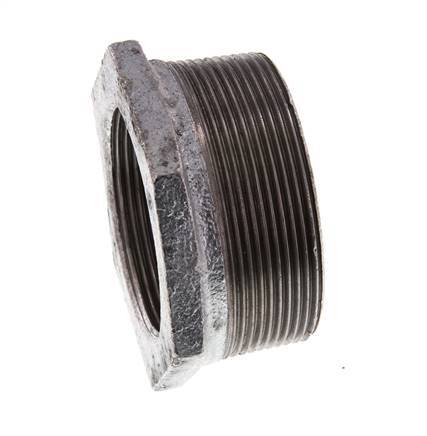 R 2 1/2'' x Rp 2'' M/F Verzinkt Gietijzeren Verloopring 25 Bar