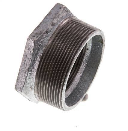 R 2 1/2'' x Rp 2'' M/F Verzinkt Gietijzeren Verloopring 25 Bar