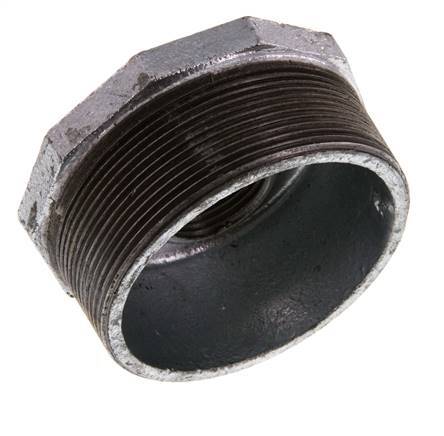 R 3'' x Rp 1'' M/F Verzinkt Gietijzeren Verloopring 25 Bar