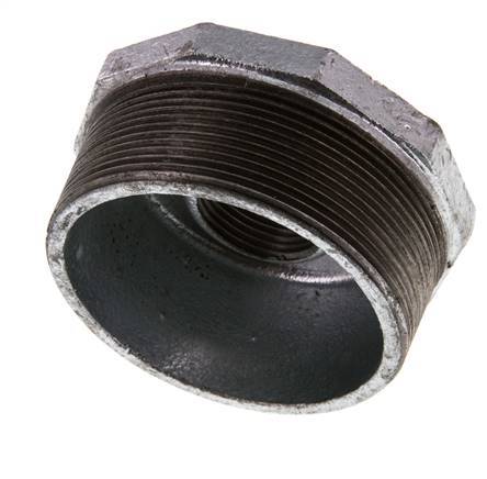 R 3'' x Rp 1'' M/F Verzinkt Gietijzeren Verloopring 25 Bar