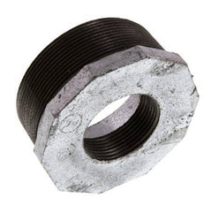 R 3'' x Rp 1 1/2'' M/F Verzinkt Gietijzeren Verloopring 25 Bar