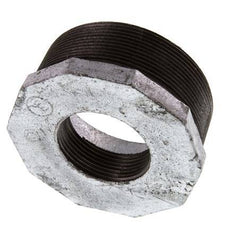 R 3'' x Rp 1 1/2'' M/F Verzinkt Gietijzeren Verloopring 25 Bar