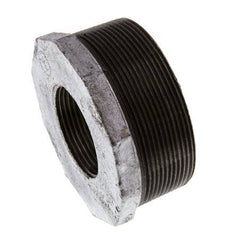 R 3'' x Rp 1 1/2'' M/F Verzinkt Gietijzeren Verloopring 25 Bar