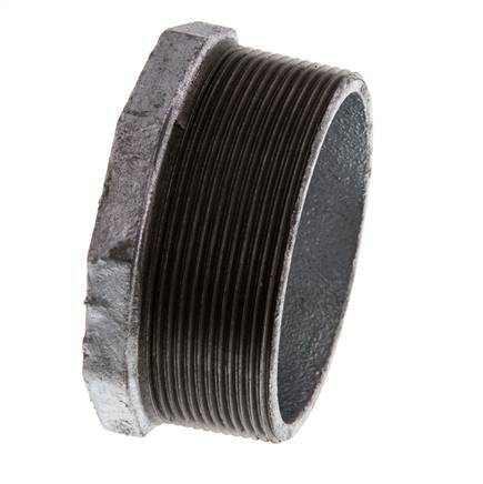 R 3'' x Rp 1 1/2'' M/F Verzinkt Gietijzeren Verloopring 25 Bar