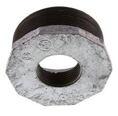 R 3'' x Rp 1 1/4'' M/F Verzinkt Gietijzeren Verloopring 25 Bar