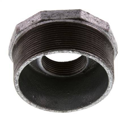 R 3'' x Rp 1 1/4'' M/F Verzinkt Gietijzeren Verloopring 25 Bar