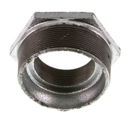 R 3'' x Rp 2'' M/F Verzinkt Gietijzeren Verloopring 25 Bar