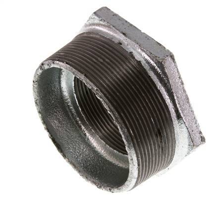 R 3'' x Rp 2'' M/F Verzinkt Gietijzeren Verloopring 25 Bar