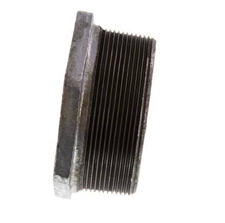 R 3'' x Rp 2 1/2'' M/F Verzinkt Gietijzeren Verloopring 25 Bar